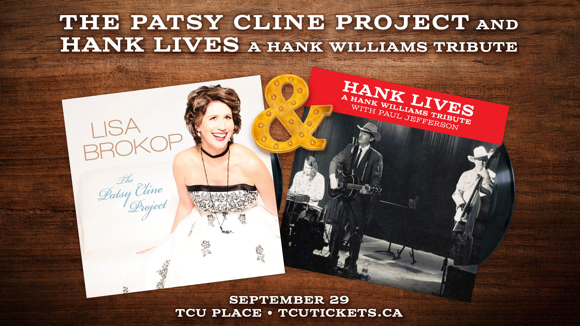 Lisa Brokop Presents: The Patsy Cline Project and Hank Lives, featuring Paul Jefferson - September 29th at TCU Place